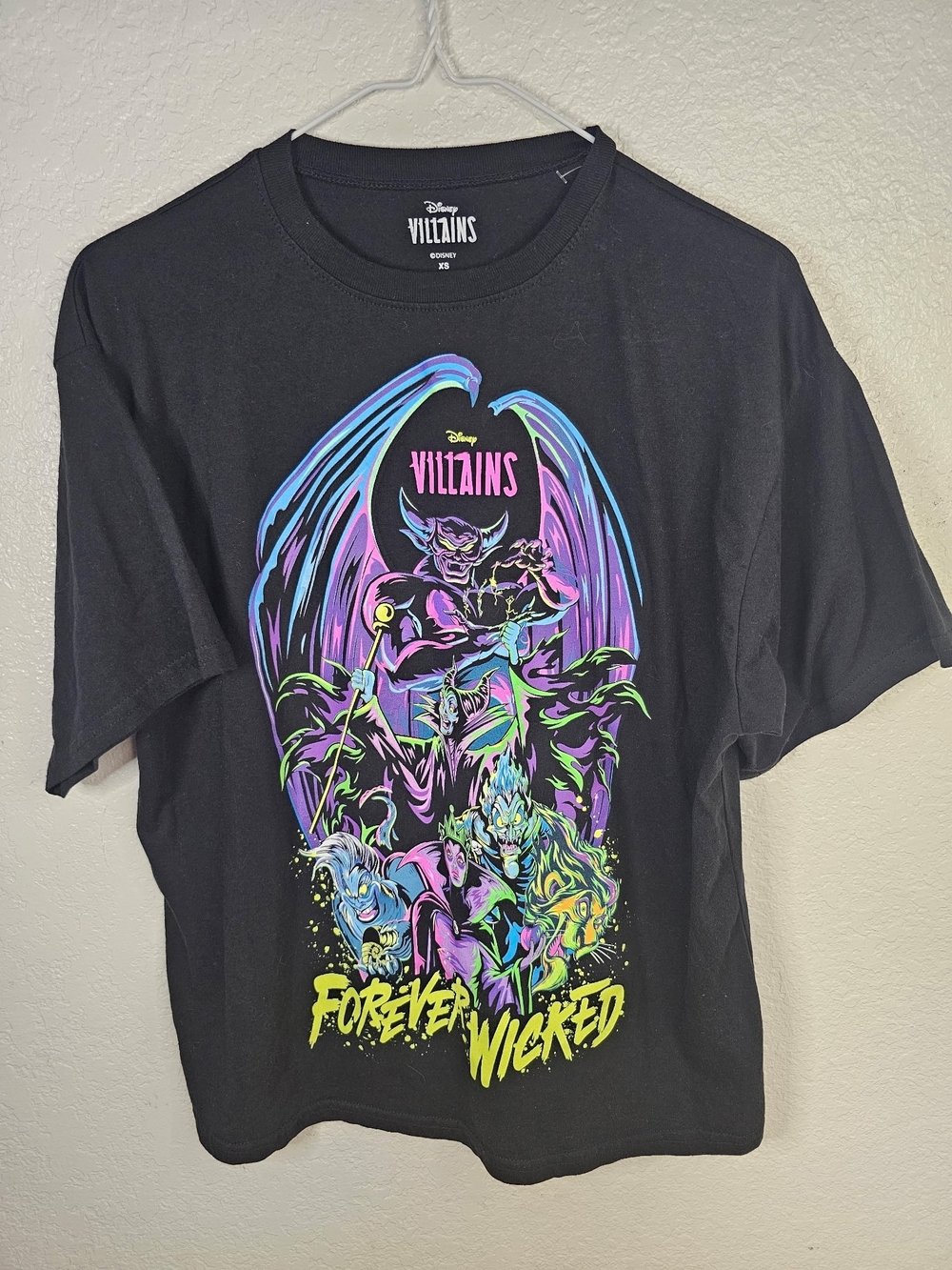 Disney Black Villains Neon Graphic Tee
